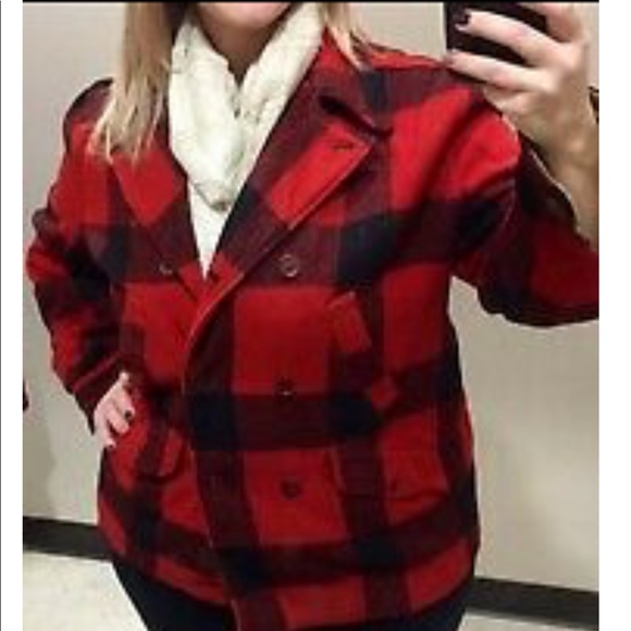 White Stag Jackets & Blazers - Vintage 1950’s wool buffalo plaid coat